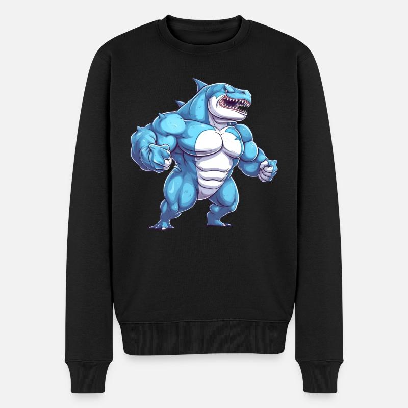 Bodybuilder Shark - Pull Premium bio Homme - noir