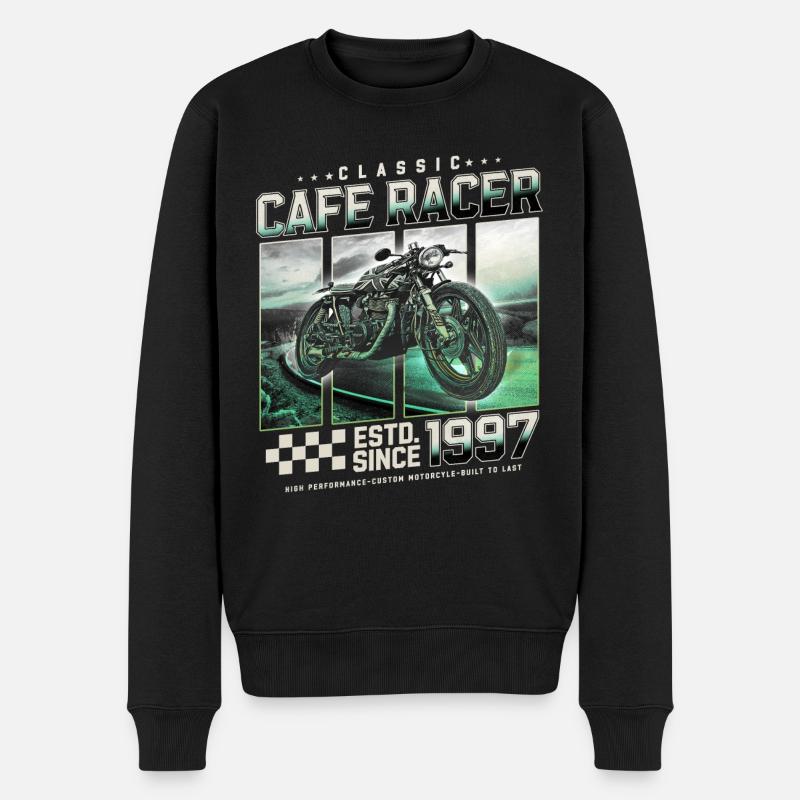 Cafe Racer Baujahr 1997 - Männer Premium Bio Pullover - Schwarz