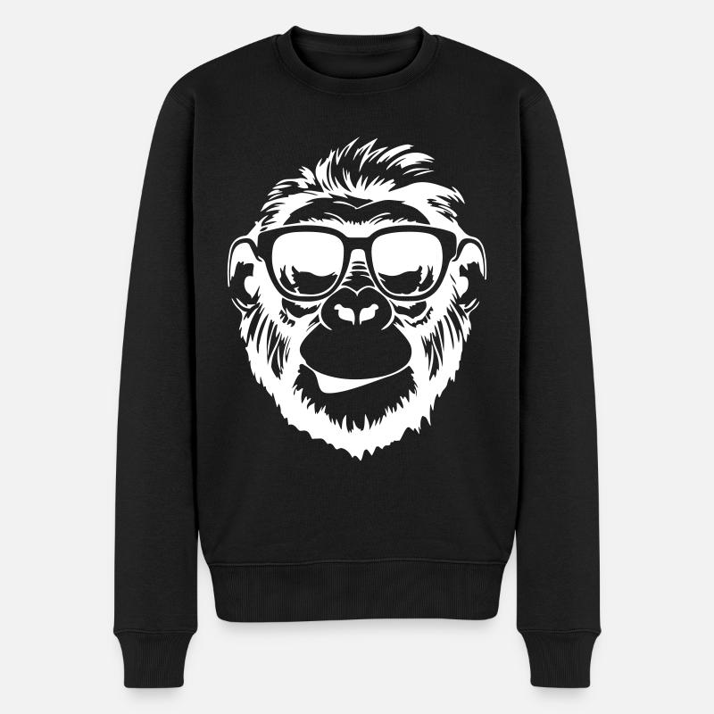 Fête Monkey Cool - Pull Premium bio Homme - noir