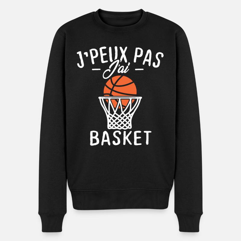 J'peux pas j'ai basket - Pull Premium bio Homme - noir