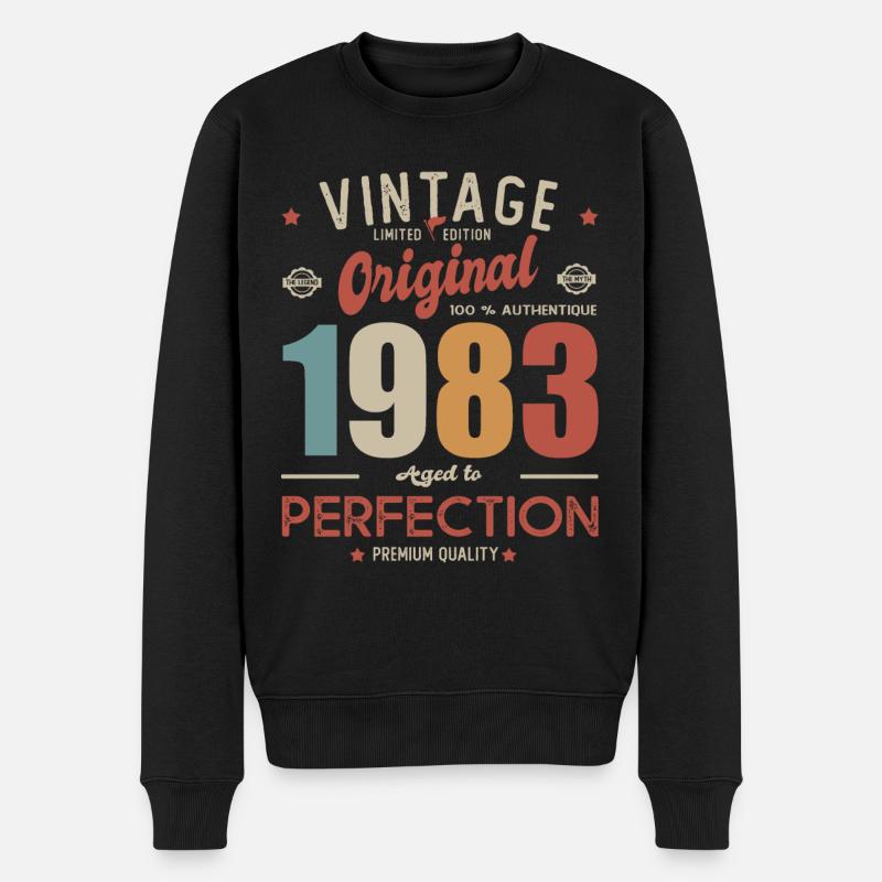 vintage original 1983 cadeau anniversaire 40 ans - Pull Premium bio Homme - noir