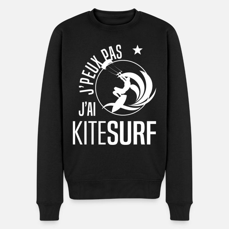 kitesurf - Pull Premium bio Homme - noir
