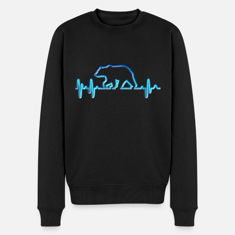 Bär - Männer Premium Bio Pullover - Schwarz
