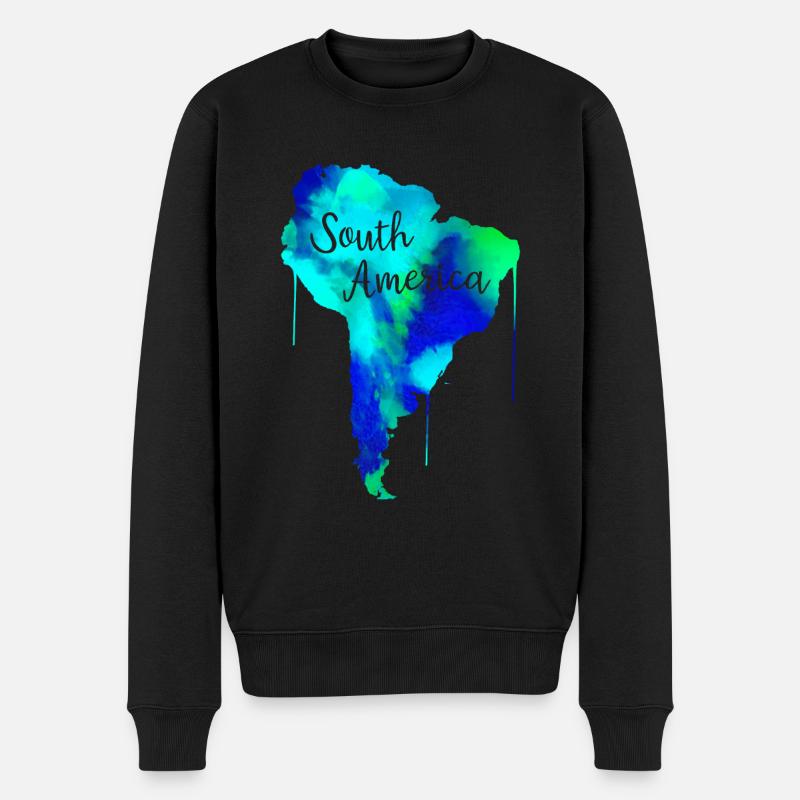 Südamerika - Männer Premium Bio Pullover - Schwarz