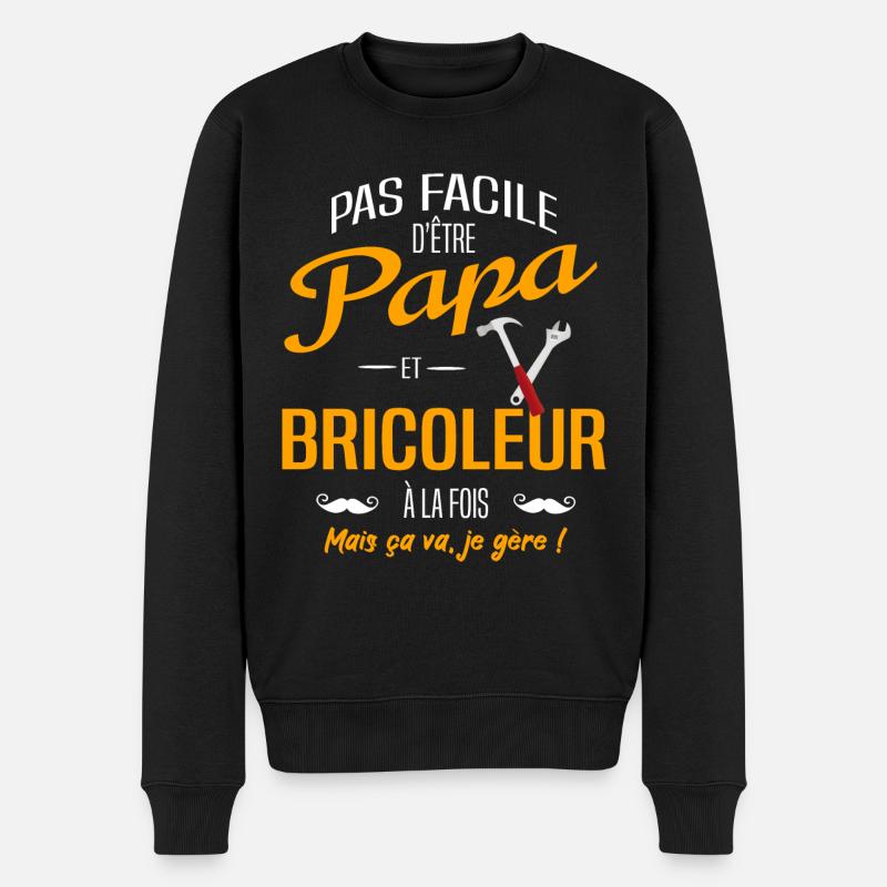 PAPA BRICOLEUR - Pull Premium bio Homme - noir