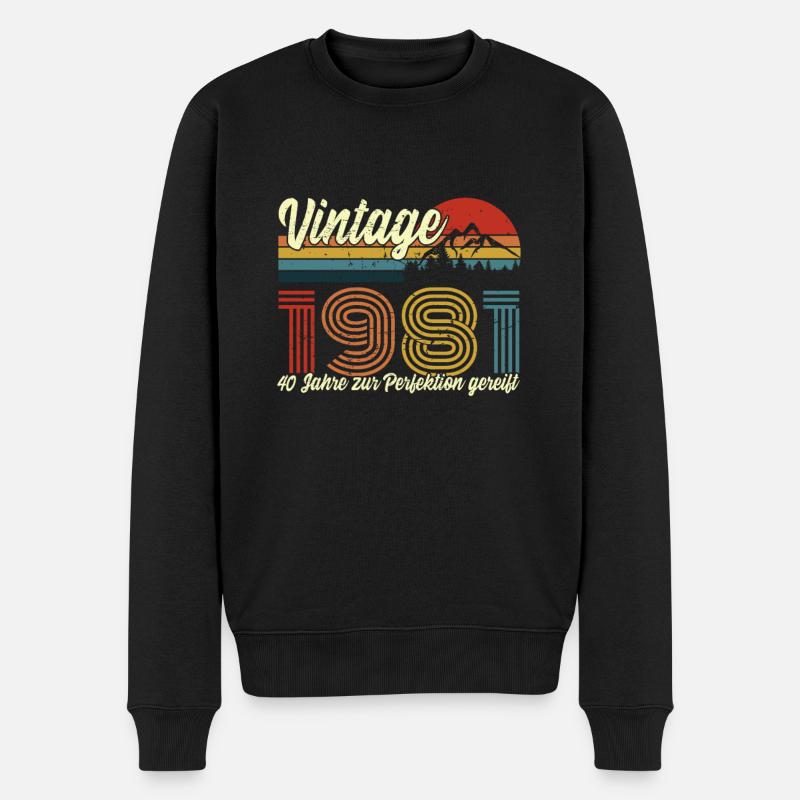 1981 Millésime mûri à la perfection pendant 40 ans - Pull Premium bio Homme - noir