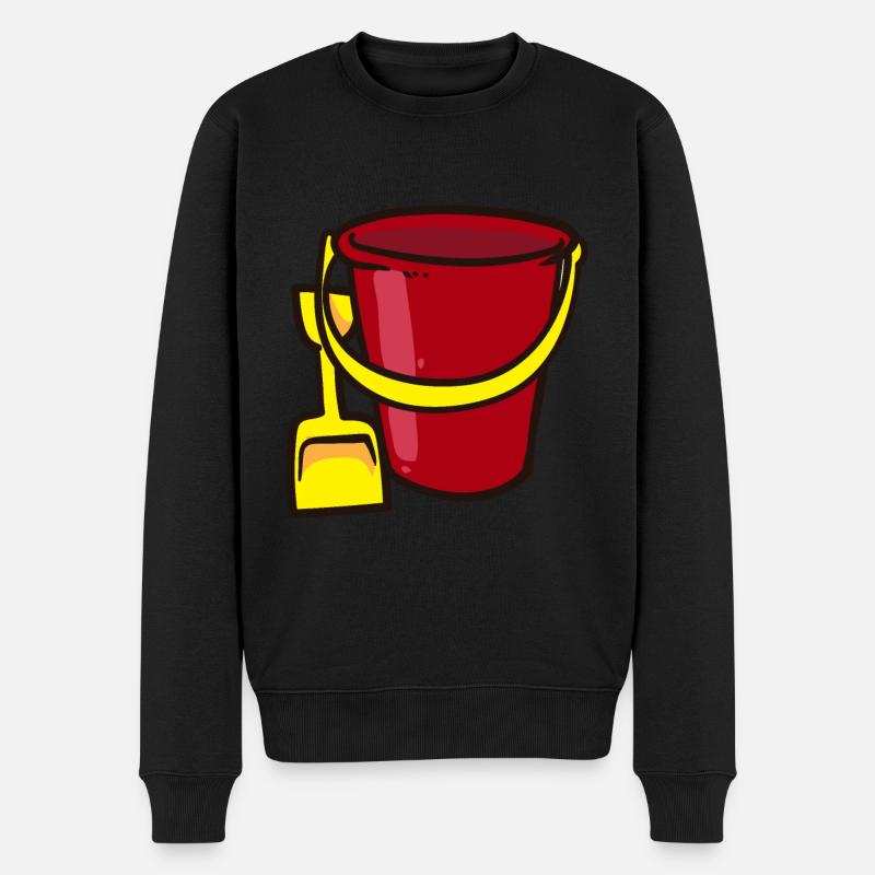 Seau de sable de plage - Pull Premium bio Homme - noir