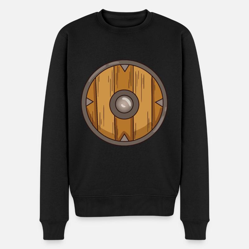 Schild - Männer Premium Bio Pullover - Schwarz