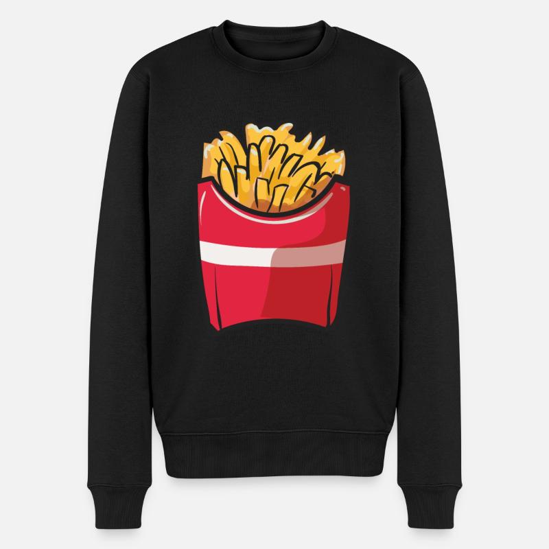 Pommes - Männer Premium Bio Pullover - Schwarz