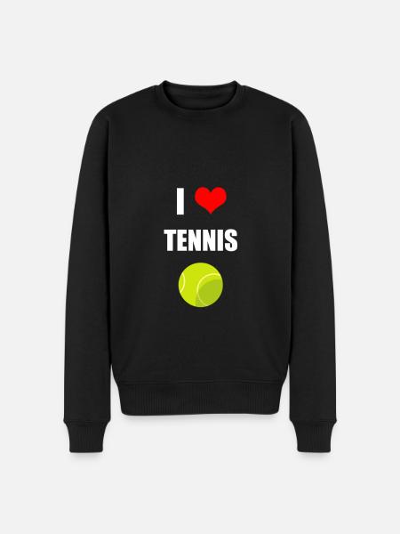 I LOVE tennis - Men's Premium Organic Jumper - black