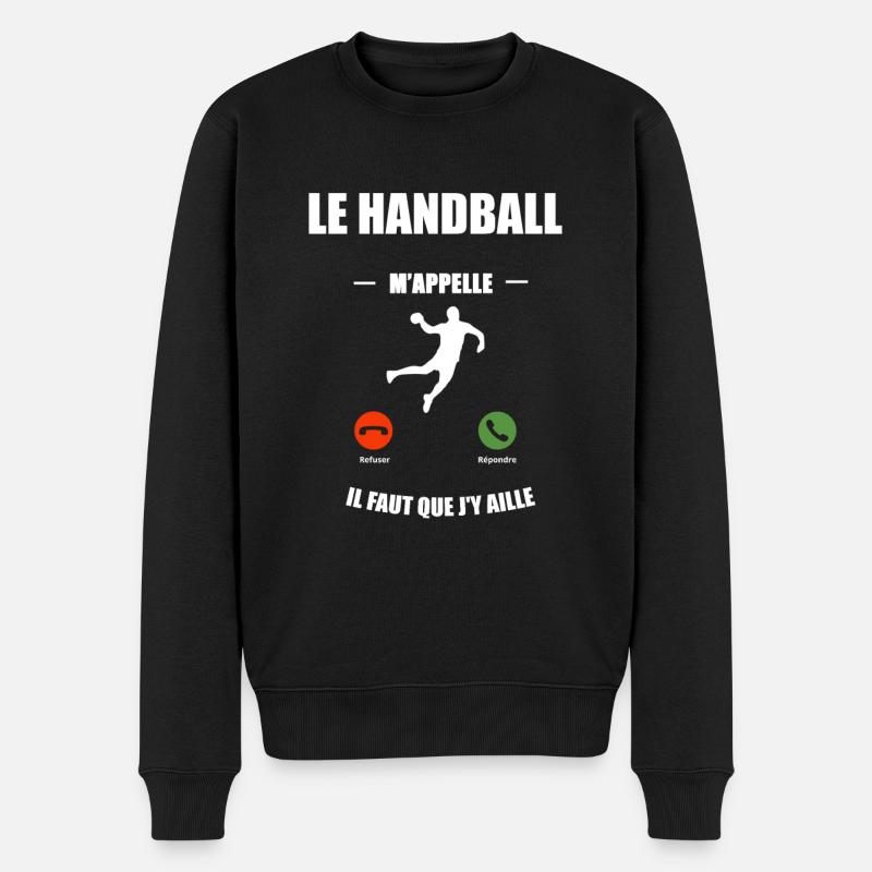 le handball m appelle - Pull Premium bio Homme - noir