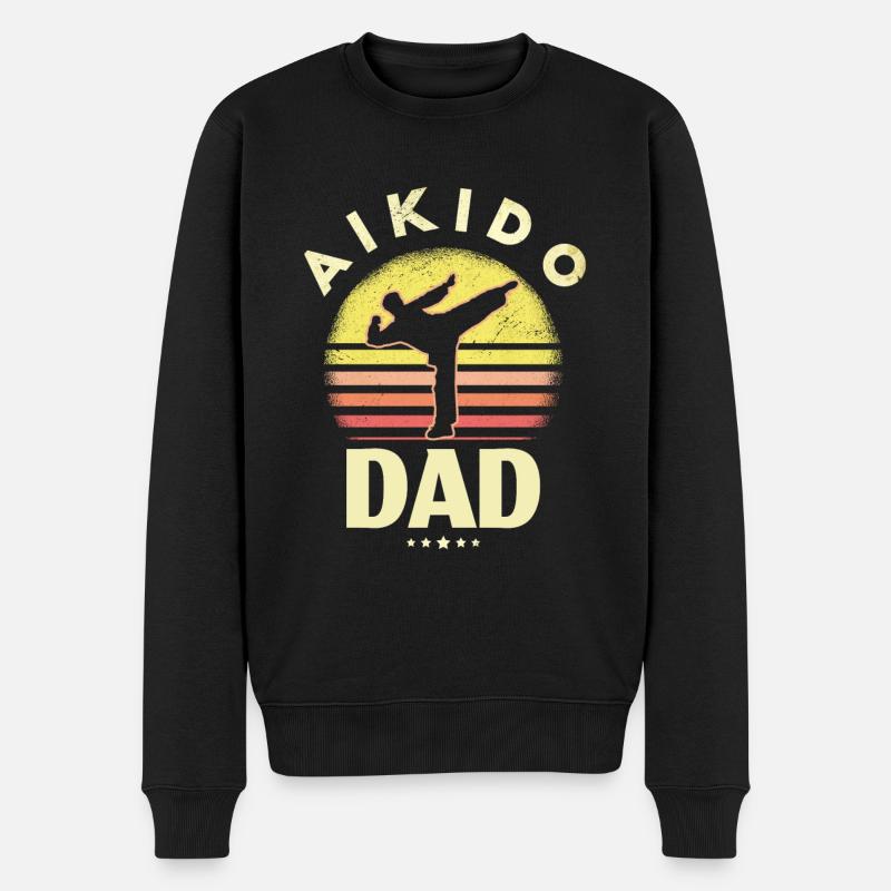 Aïkido - Pull Premium bio Homme - noir