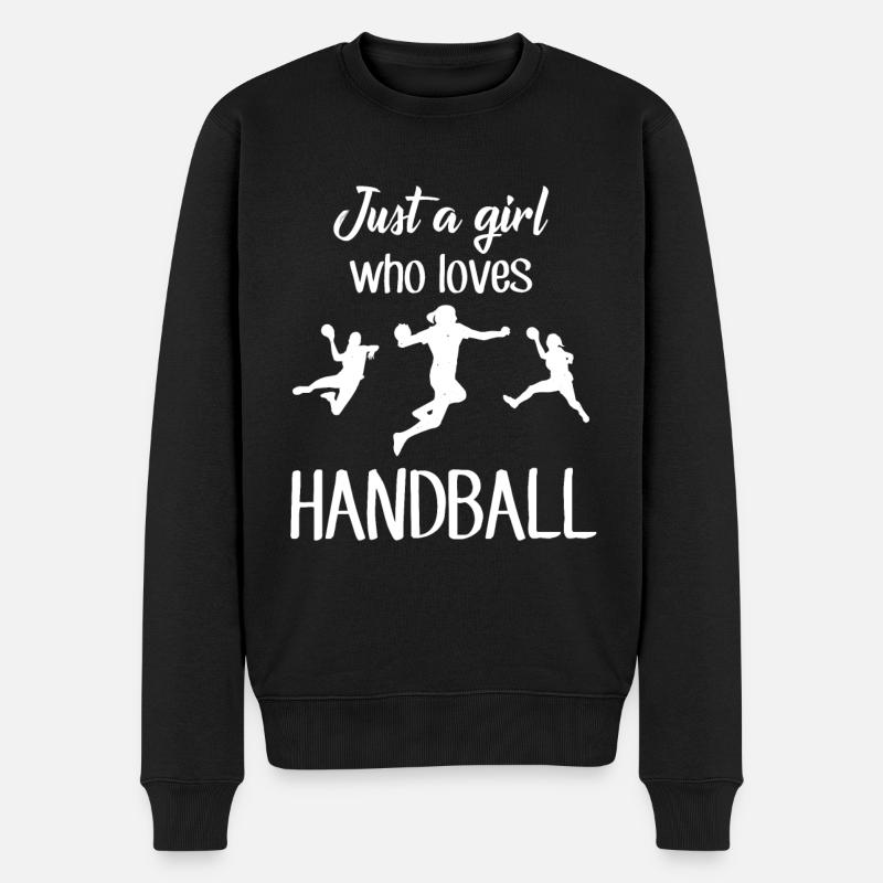 Handball Handballer - Männer Premium Bio Pullover - Schwarz