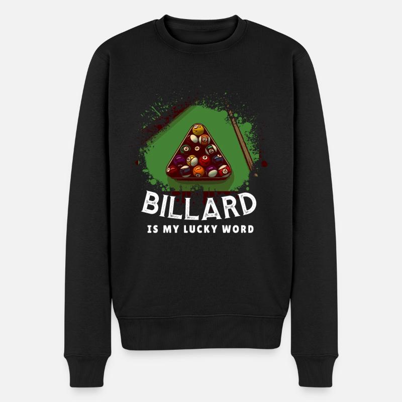 Billard Pool Billardkugel - Männer Premium Bio Pullover - Schwarz