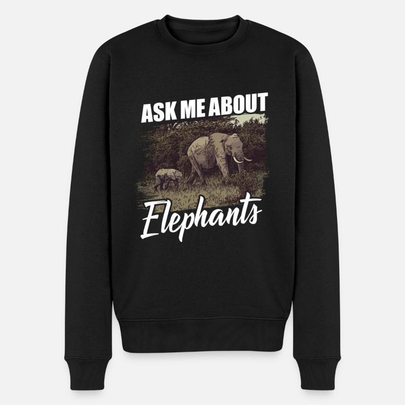 Éléphants éléphants - Pull Premium bio Homme - noir