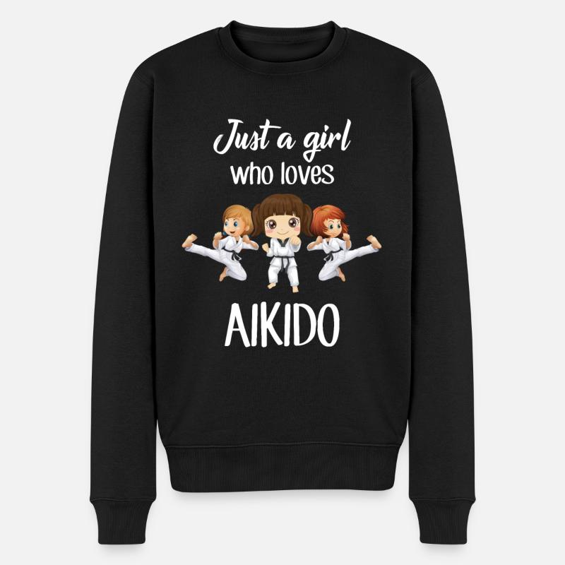 Arts Martiaux d’Aïkido - Pull Premium bio Homme - noir
