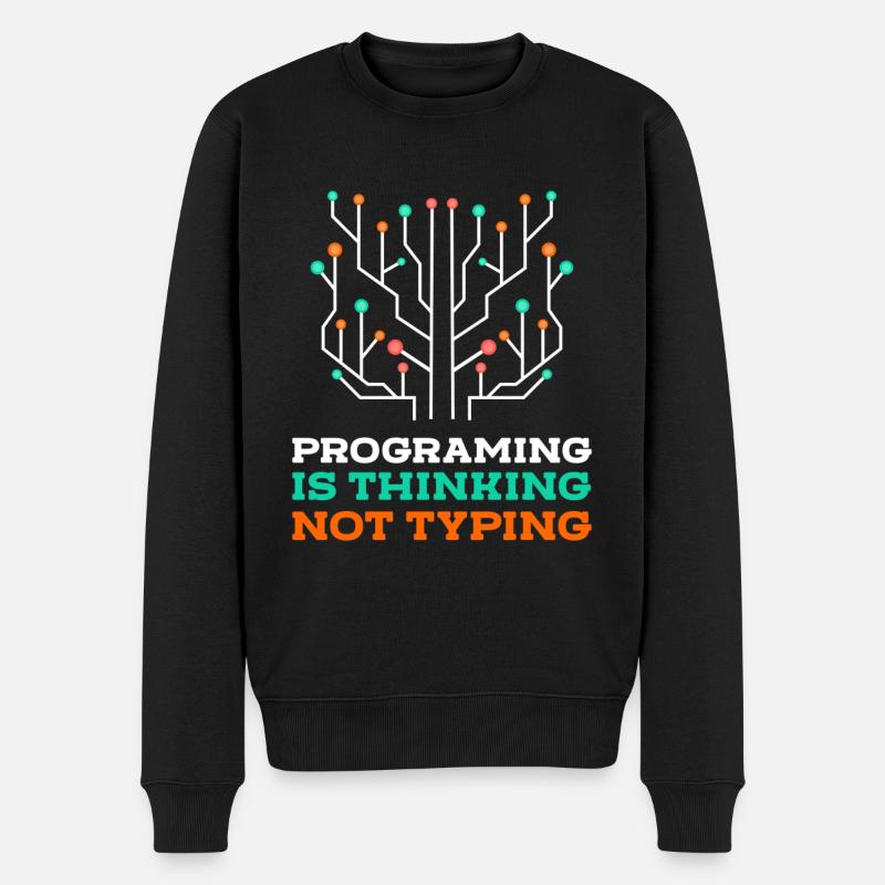 Programmierer Coder Nerd - Männer Premium Bio Pullover - Schwarz