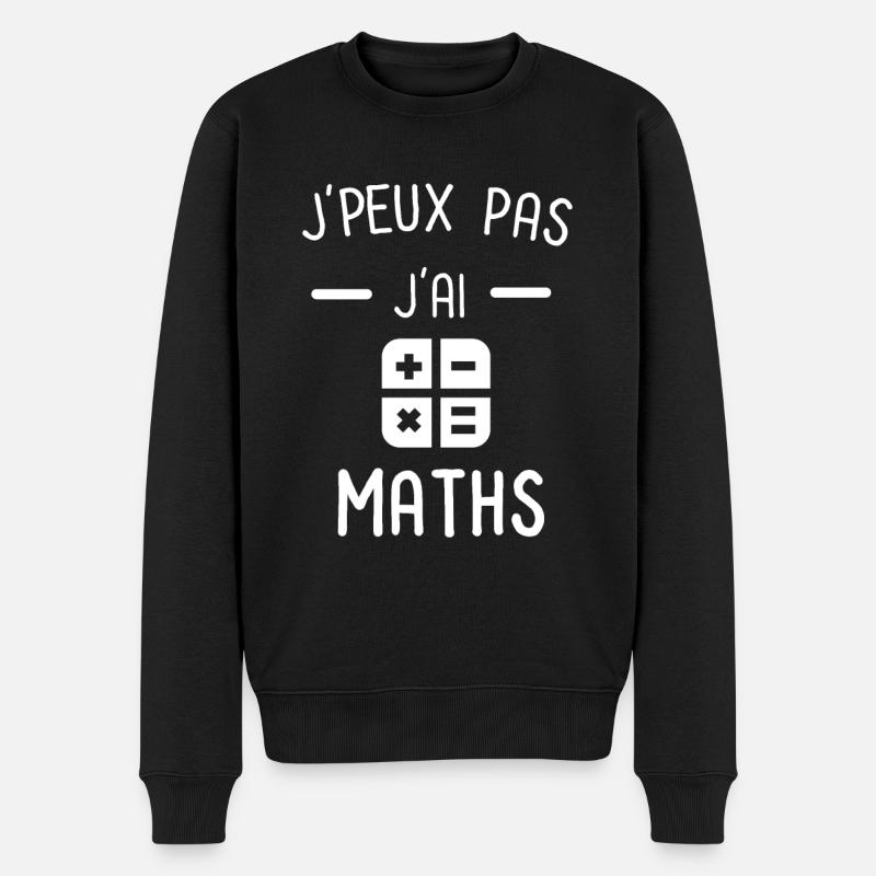 Je peux pas j'ai maths calcul - Pull Premium bio Homme - noir
