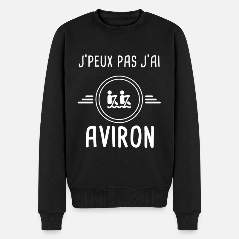 aviron je peux pas j'ai aviron sport - Pull Premium bio Homme - noir