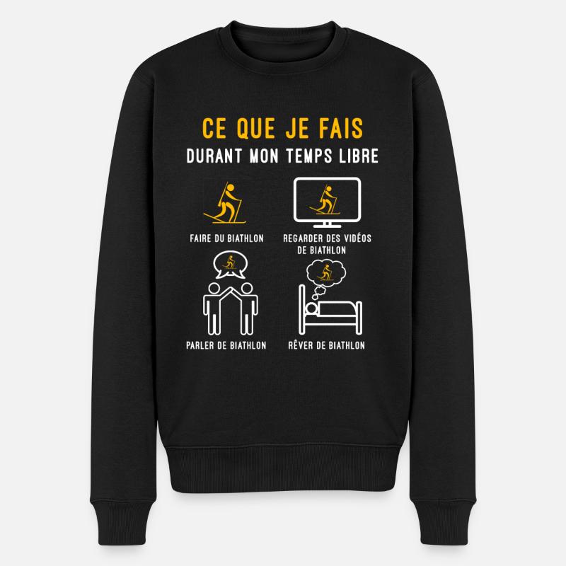 biathlon temps libre cadeau biathlète - Pull Premium bio Homme - noir