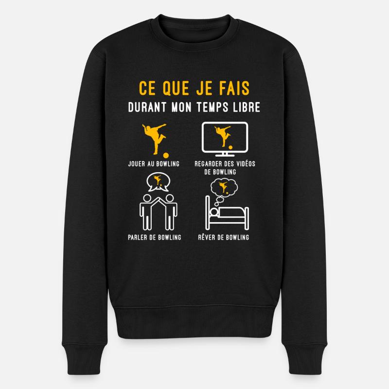 bowling temps libre cadeau quilleur - Pull Premium bio Homme - noir
