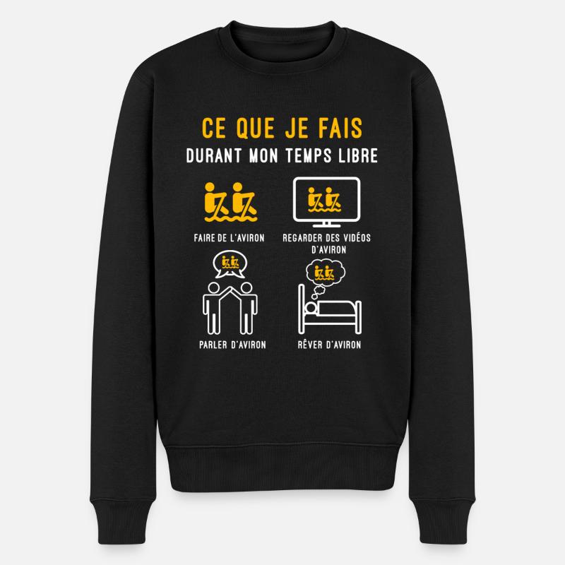 aviron sport temps libre cadeau avironneur - Pull Premium bio Homme - noir