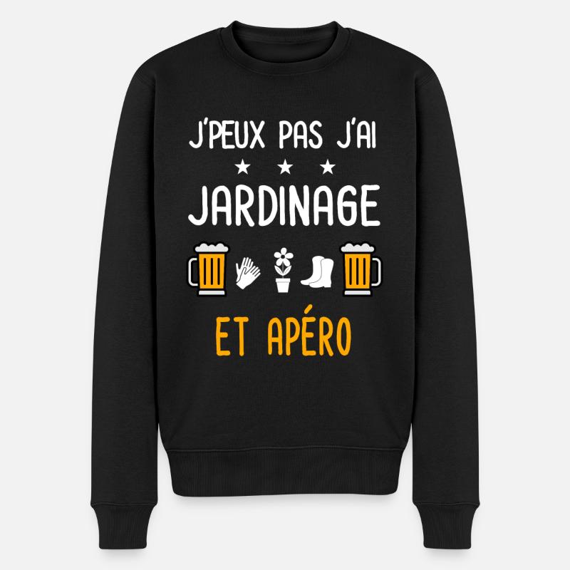 je peux pas jardinage - Pull Premium bio Homme - noir