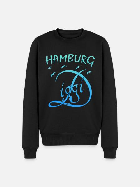 Hamburg - Männer Premium Bio Pullover - Schwarz