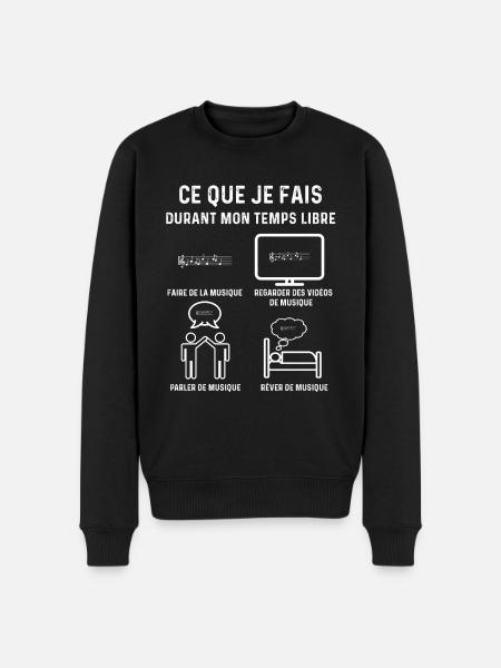 musique temps libre musicien - Pull Premium bio Homme - noir