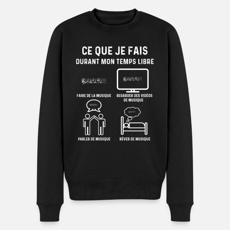 musique temps libre musicien - Pull Premium bio Homme - noir