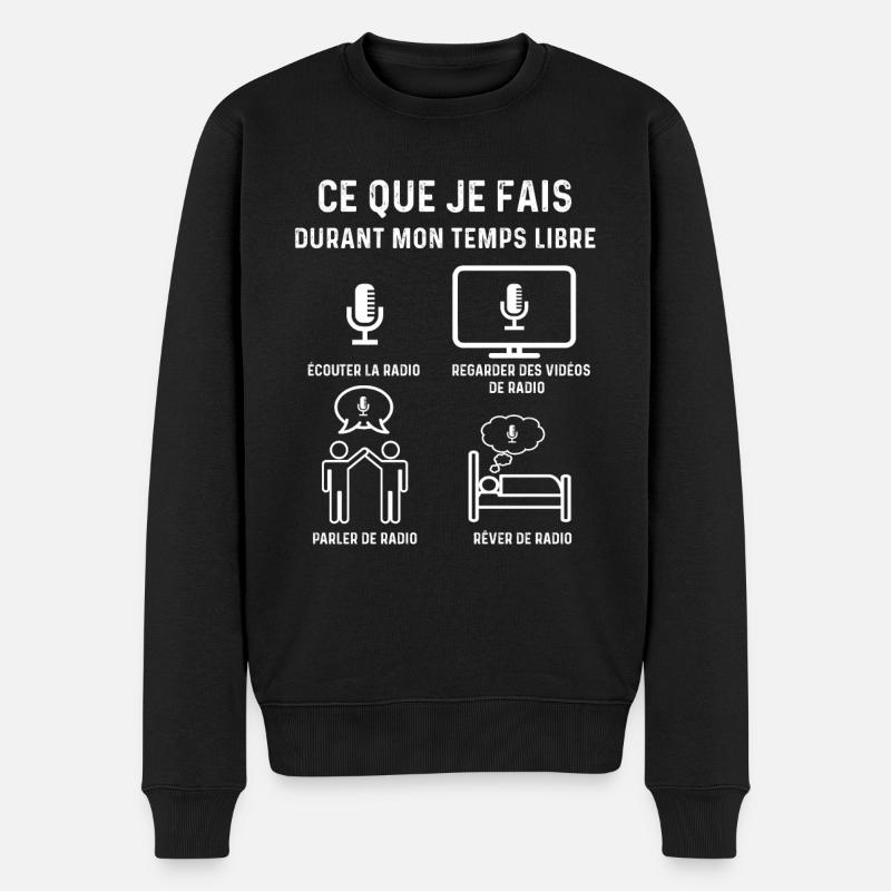 radio temps libre animateur - Pull Premium bio Homme - noir