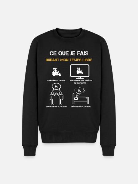scooter temps libre humour - Pull Premium bio Homme - noir