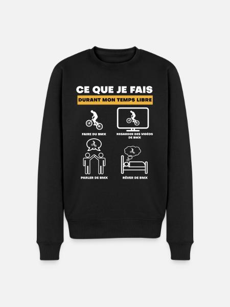 BMX durant temps libre - Pull Premium bio Homme - noir