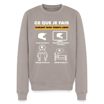 rallye durant temps libre - Pull Premium bio Homme - taupe - Devant - Nico (187cm)