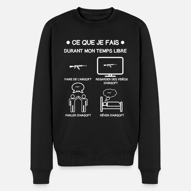 Airsoft-Freizeitgeschenk-Player - Männer Premium Bio Pullover - Schwarz