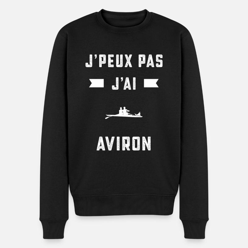 je peux pas j'ai aviron avironneur cadeau - Pull Premium bio Homme - noir