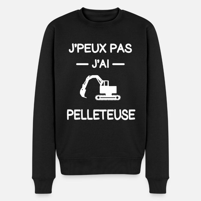 je peux pas j'ai pelleteuse pelleteur humour - Pull Premium bio Homme - noir