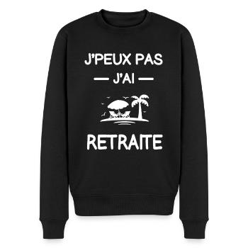 je peux pas j'ai retraite retraité humour - Pull Premium bio Homme - noir - Devant - Nico (187cm)