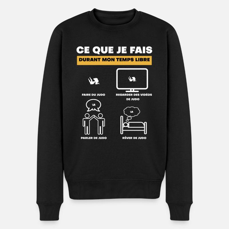 durant temps libre judo - Pull Premium bio Homme - noir