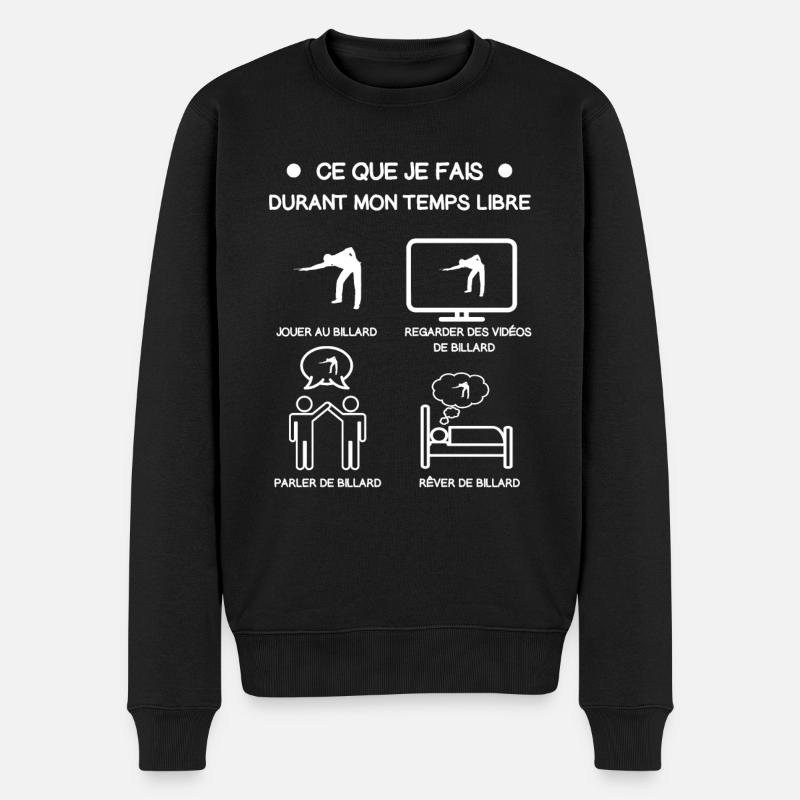 cadeau billard temps libre - Pull Premium bio Homme - noir