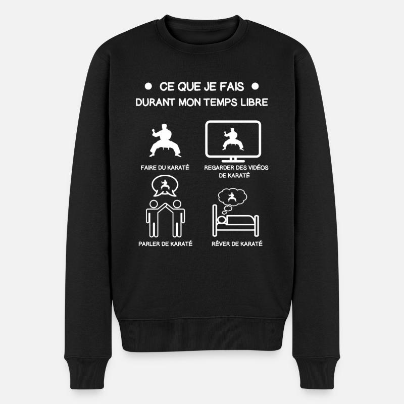 cadeau karaté temps libre - Pull Premium bio Homme - noir
