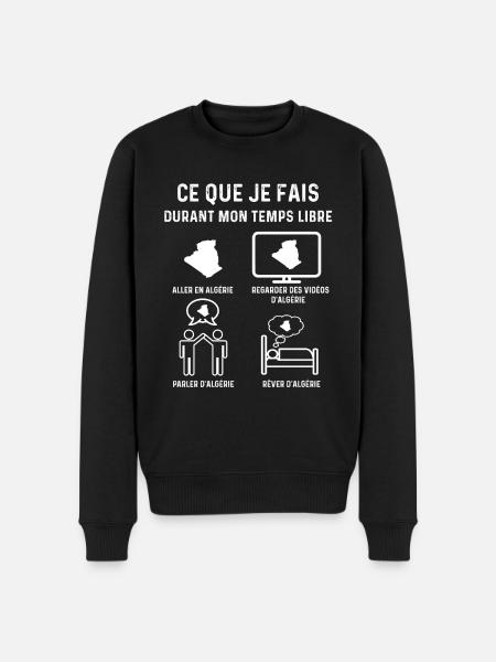 algérie temps libre cadeau - Pull Premium bio Homme - noir
