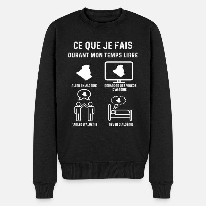 algérie temps libre cadeau - Pull Premium bio Homme - noir