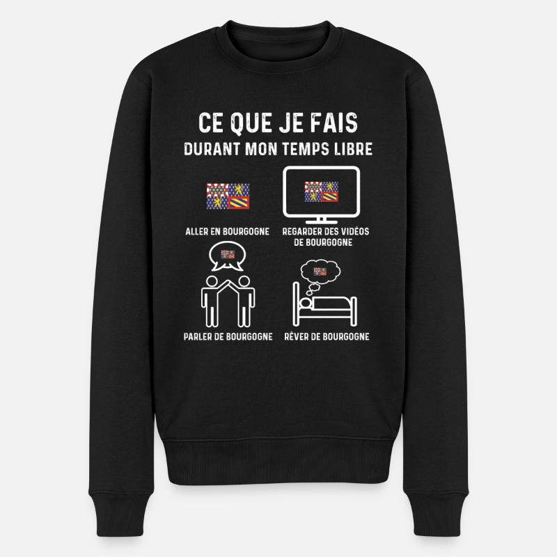 Bourgogne temps libre cadeau - Pull Premium bio Homme - noir