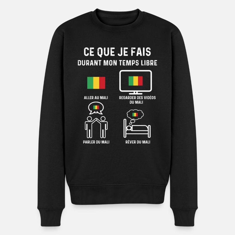 mali temps libre cadeau - Pull Premium bio Homme - noir