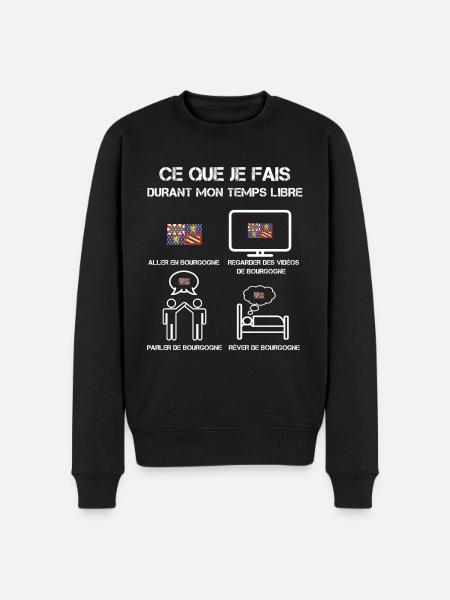 temps libre Bourgogne - Pull Premium bio Homme - noir