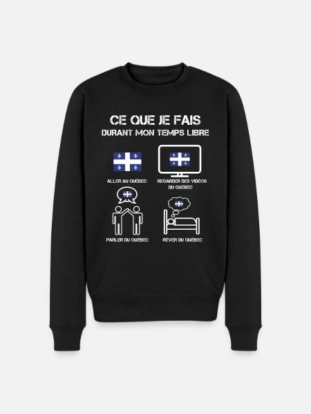 temps libre Québec - Pull Premium bio Homme - noir