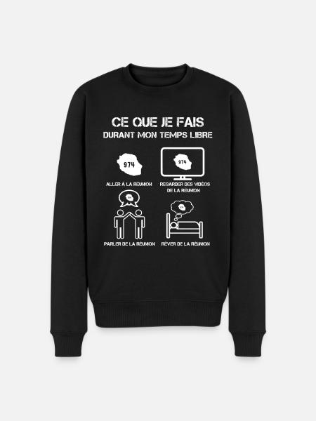 Free Time Meeting 974 - Men's Premium Organic Jumper - black