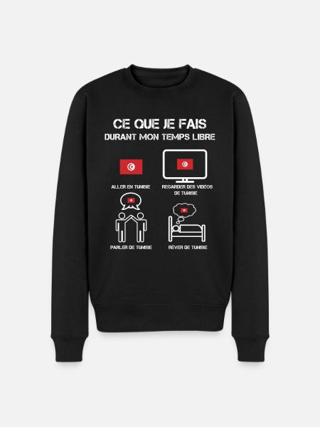 Free time Tunisia - Men's Premium Organic Jumper - black