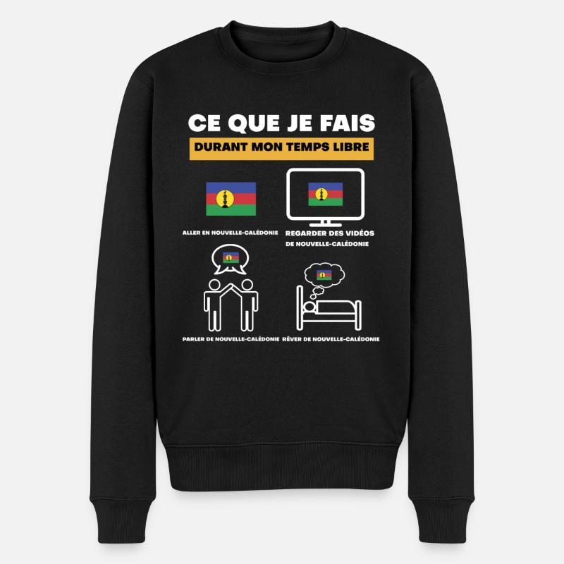 Nouvelle Calédonie durant temps libre - Pull Premium bio Homme - noir